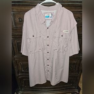 Magellan Outdoors Men's Short Sleeve Button Down Fish Gear Shirt 2xl